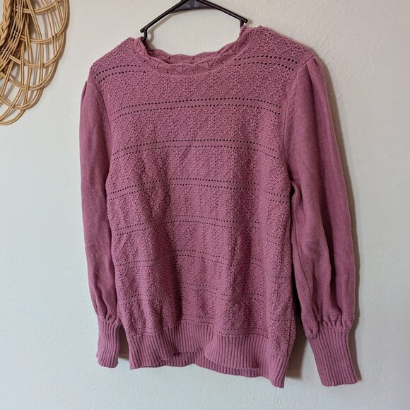 NWOT LOFT Pointelle Sweater - Picture 2 of 5